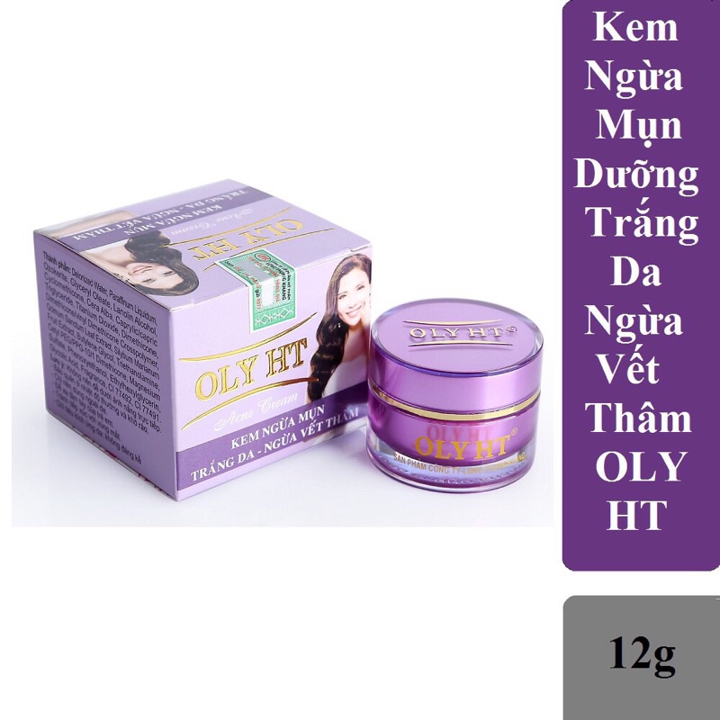 Kem OLy HT Ngừa Mụn Trắng Da Mờ Thâm 12g