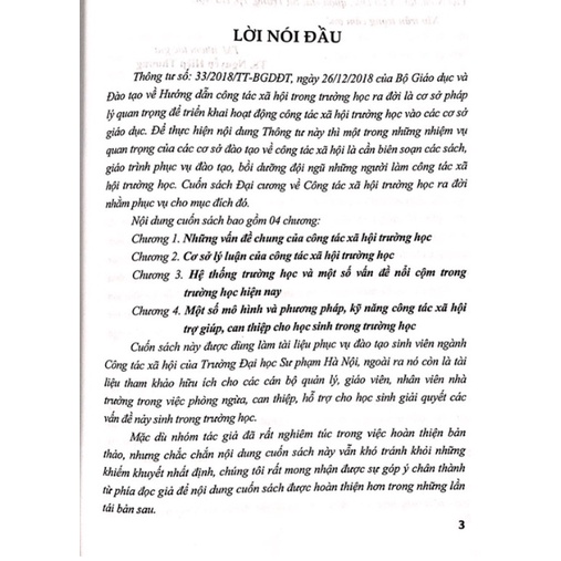 Sách - Đại Cương Công Tác Xã Hội Trường Học (DN)