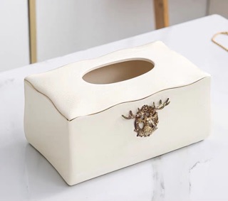 (Có sẵn ) Hộp đựng giấy gốm sứ cao cấp