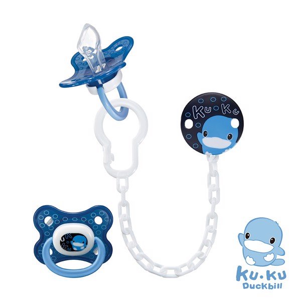 Kuku Duckbill - Ty ngậm màu sắc kèm dây giữ ty cho bé từ 0m+