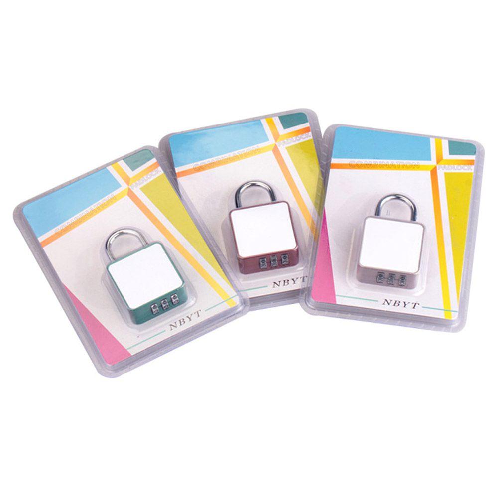 ZAIJIE24 Ổ Khóa Mật Khẩu 3 Chữ Số Mini Dễ Thương