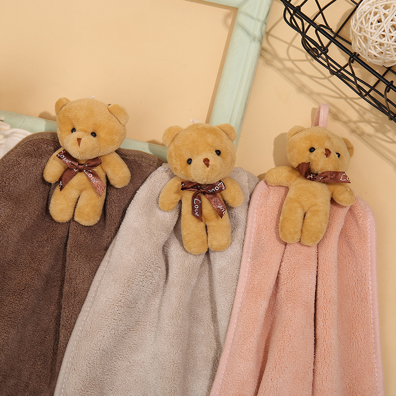 Khăn Lau Tay Treo Tường Hình Gấu  Đáng Yêu