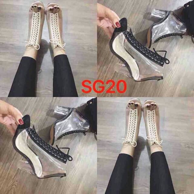 Sandal  quai trong buộc dây hở mũi