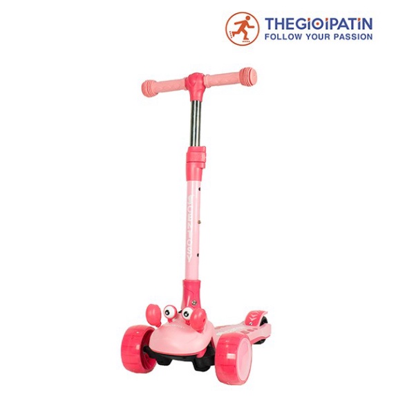 Xe Trượt Scooter Centosy XT-306 dành cho bé từ 1,5 tuổi, 3 bánh to phát sáng vĩnh cửu chịu lực lên đến 100kg