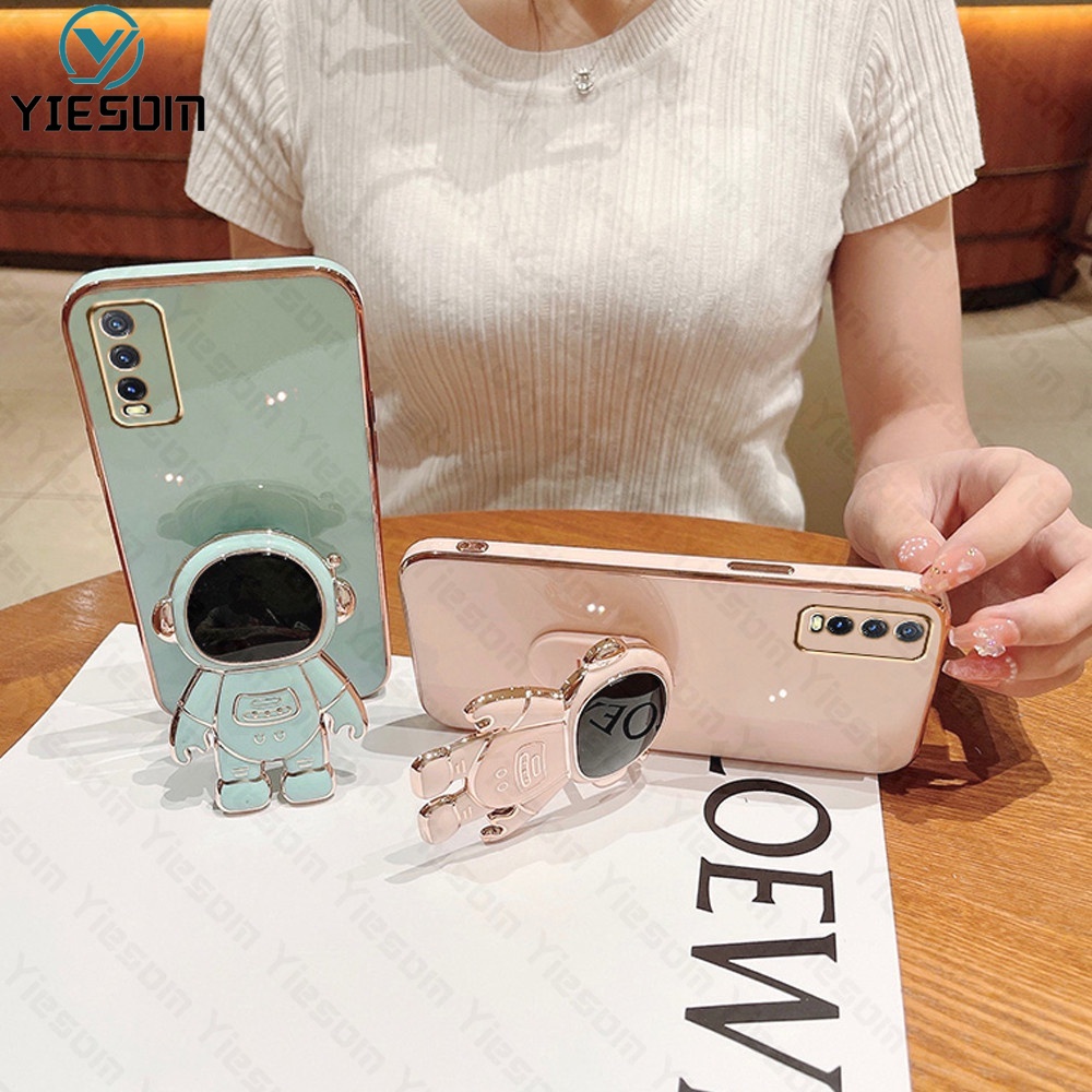 Ốp Điện Thoại Silicon Mềm Có Giá Đỡ Cho Vivo Y20 Y20S Y12S Y21 Y21T Y21S Y21A Y33S Y33T Y15A Y15S Y01 T1 Y12 Y17 Y15 Y51 Y51A Y19 Y50 Y30 Y30i