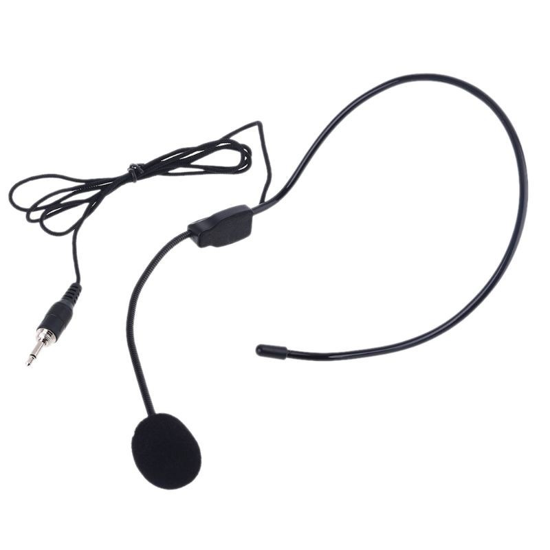 Micro tụ điện đeo đầu có dây cổng 3.5mm hỗ trợ cho giảng dạy/ phát biểu cho giáo viên/ hướng dẫn viên du lịch