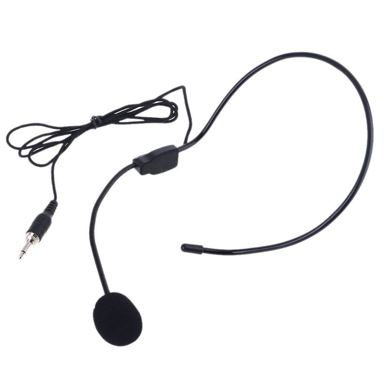 LIDU1  Screw Thread 3.5mm Wired Microphone Head Wear Guide Condenser Mic For Loudspeaker Tour Guide Teaching Lecture Speech