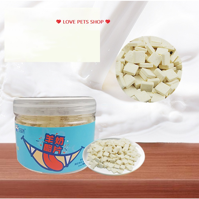 BÁNH THƯỞNG CHO CHÓ MÈO PHÔ MAI VỊ SỮA (DATE: 10/2023) - LOVE PETS SHOP