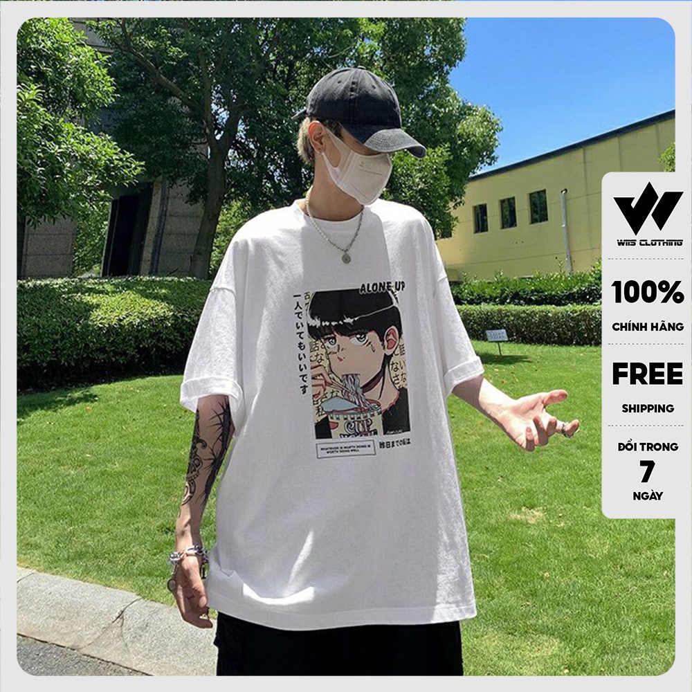 Áo thun tay lỡ unisex WIIS phông rộng BOY nam nữ oversize phong cách ulzzang WIIS