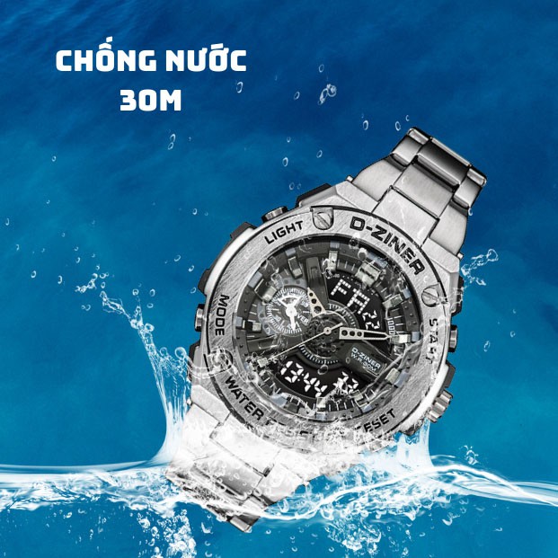 Đồng Hồ Nam D-ZINER Chính Hãng DZ8237 Chất Liệu Thép Không Gỉ Chống Nước Tuyệt Đối -
