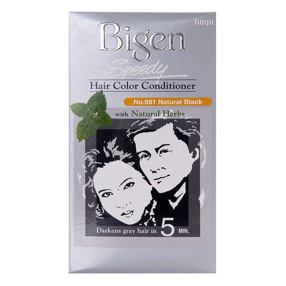 Thuốc Nhuộm Tóc Bigen 881 Đen tự nhiên (Natural Black) Speedy Hair Color Conditioner 100% chính hãng.