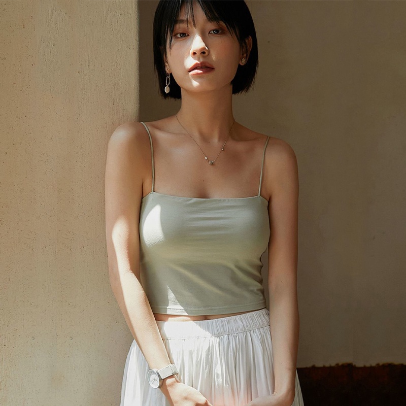 Áo 2 Dây Sợi Bún Có Đệm Ngực, Áo Bra 2 Dây Mảnh Dáng Lửng, Áo Dây Bún Áo Croptop | BigBuy360 - bigbuy360.vn