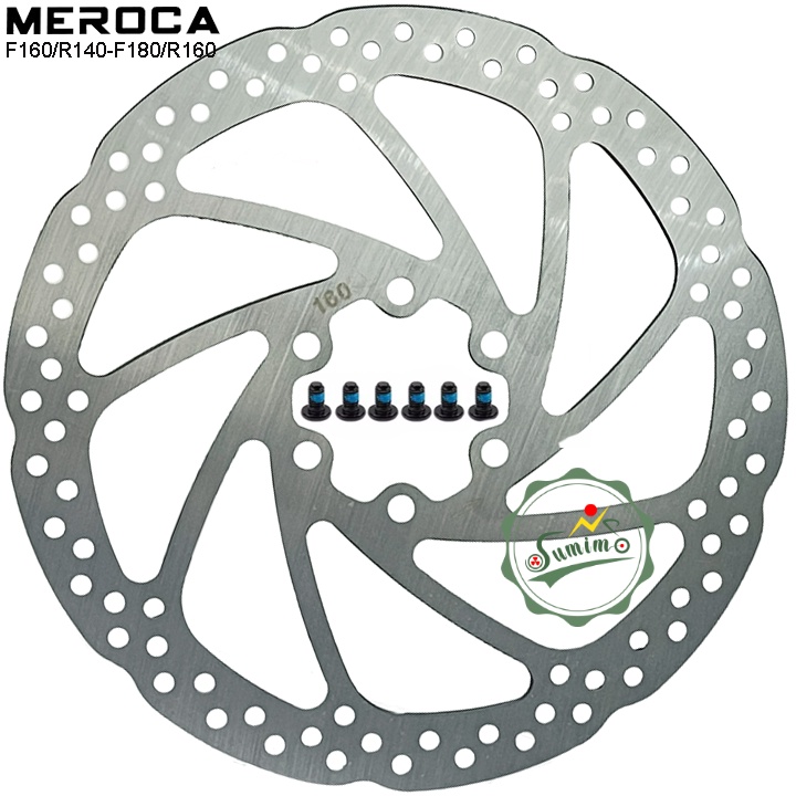 Thắng xe đạp - Bộ phanh dầu MEROCA M4 kèm dĩa 160mm - Chính hãng
