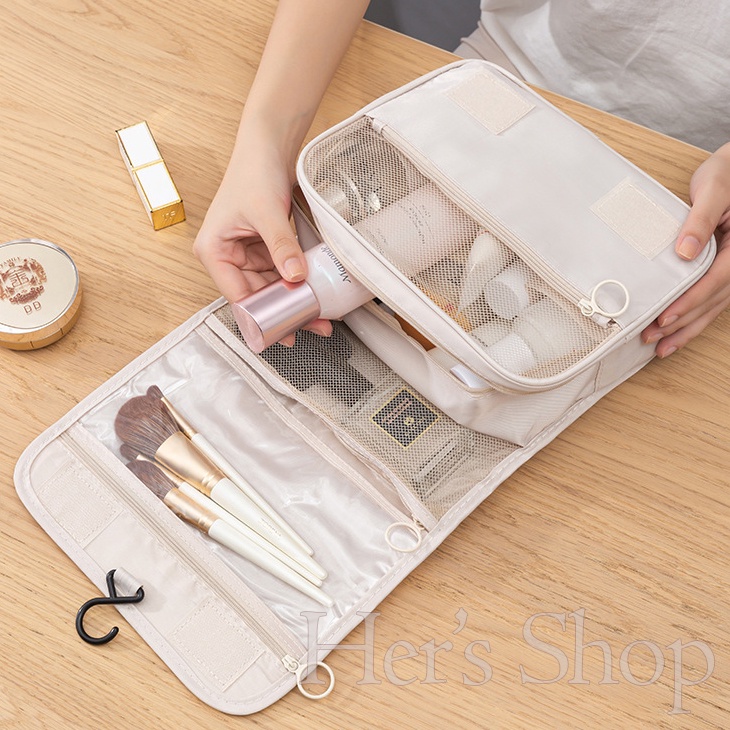 Túi Đựng Mỹ Phẩm Du Lịch Cá Nhân Chất Liệu Vải Gió Chống Nước  - Túi Du Lịch Cá Nhân Nhiều Ngăn Tiện Lợi 5 Màu Sắc