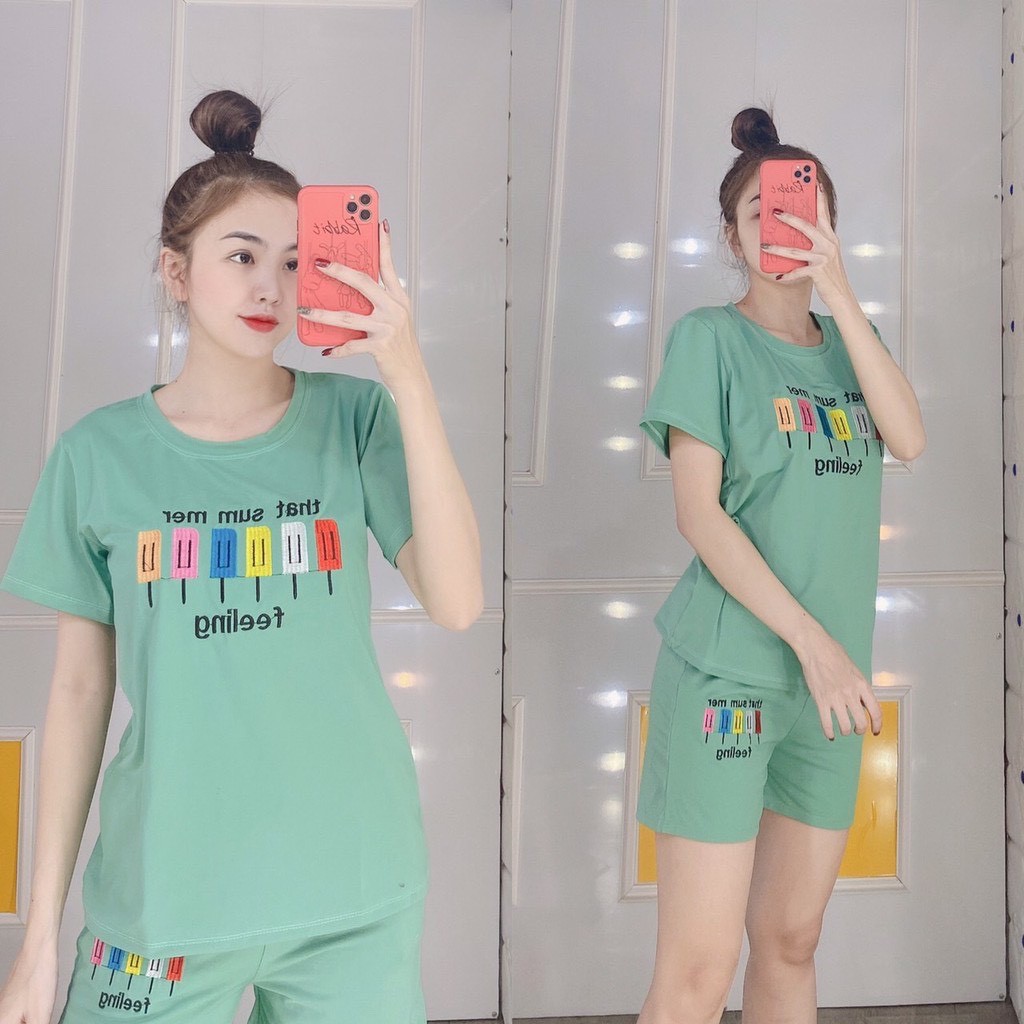 ❤️[KHAI TRƯƠNG BÁN GIÁ VỐN] Đồ bộ thun cotton mặc nhà, đồ bộ nữ đẹp chất liệu thun cotton co giãn 4 chiều