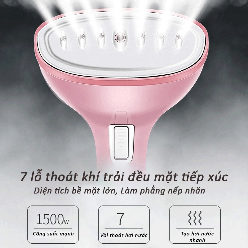Bàn là hơi nước cầm tay 1500W mini cao cấp bảo hành 12 tháng HF003