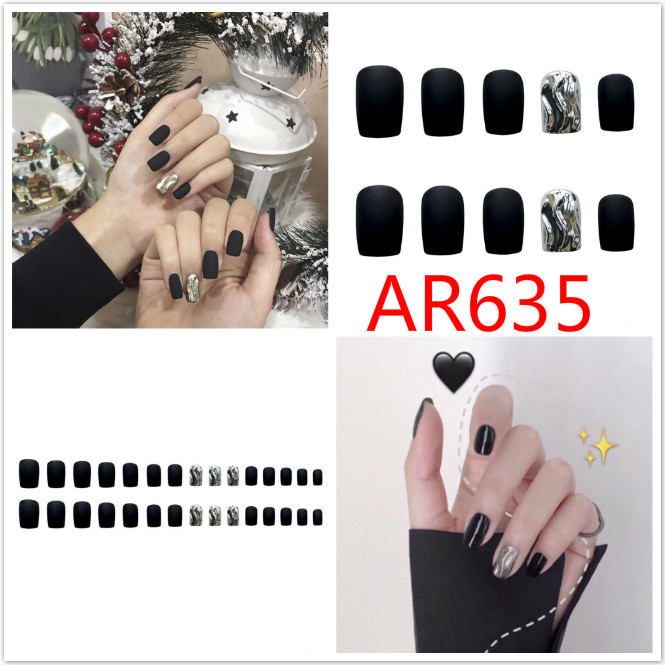 Set 24 Móng Tay Giả Trang Trí Làm Đẹp Với 6 Phong Cách Tùy Chọn