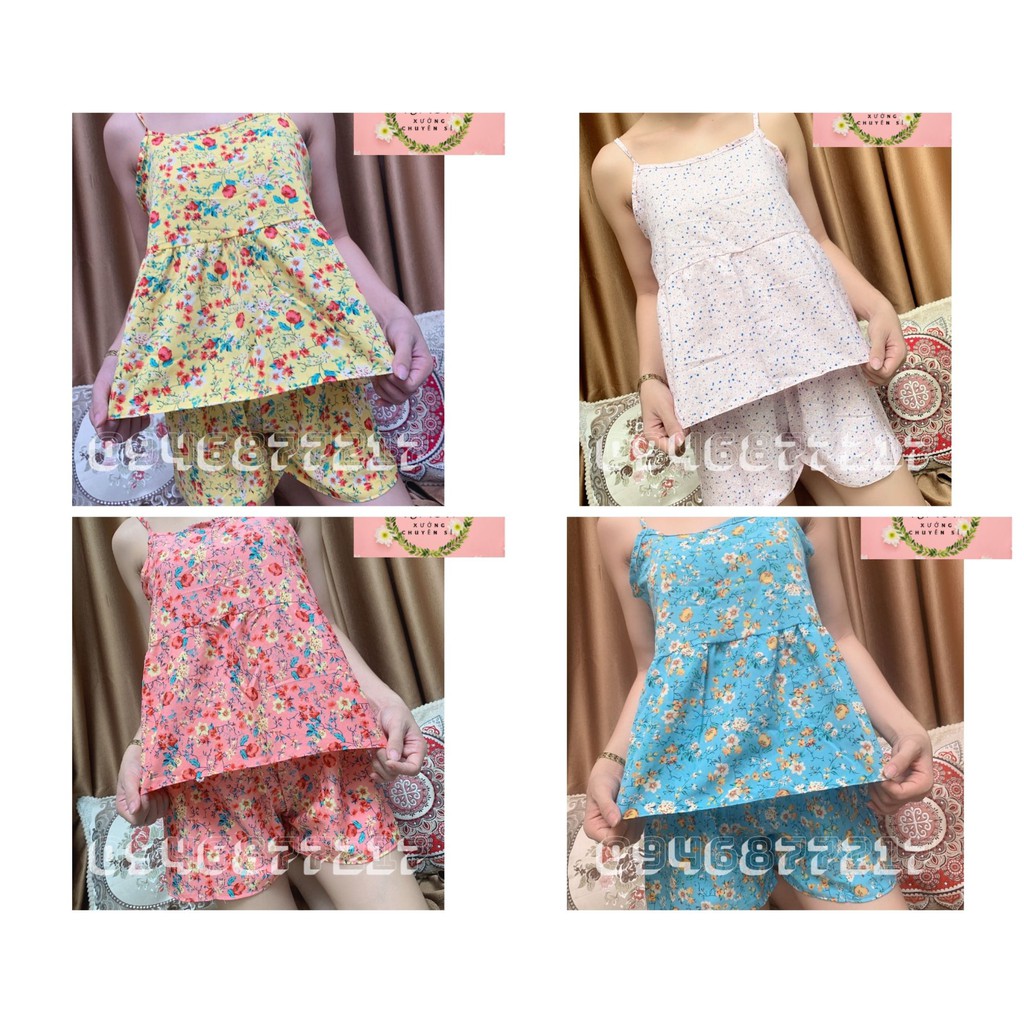 Đồ bộ nữ ngắn mặc nhà vải LỤA XỊN MỊN MÁT nhiều họa tiết freesize, mát mẻ, phù hợp mùa hè M4 | BigBuy360 - bigbuy360.vn