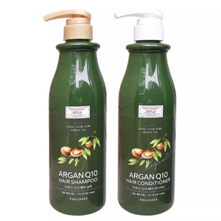 Cặp dầu gội xả thảo dược tinh chất Argan Q10 ngăn ngừa rụng tóc Kwailnara Hàn Quốc