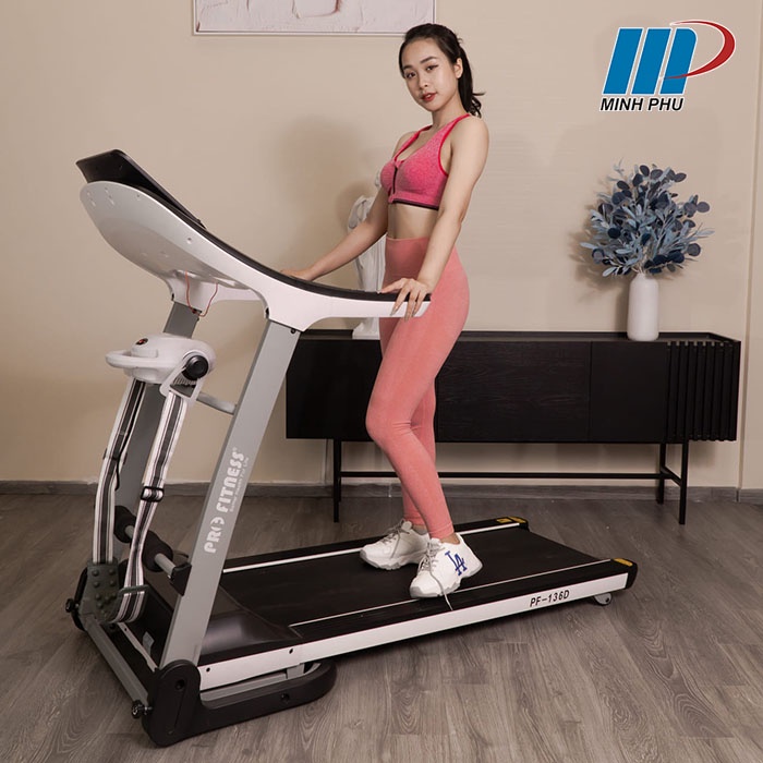 Máy chạy bộ điện đa năng cho gia đình Pro Fitness PF-136 có nâng độ dốc tự động + động cơ 2.5HP