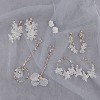 Set khuyên tai 5 chi tiết hình hoa - Set bông tai, set hoa tai dễ thương sang chảnh