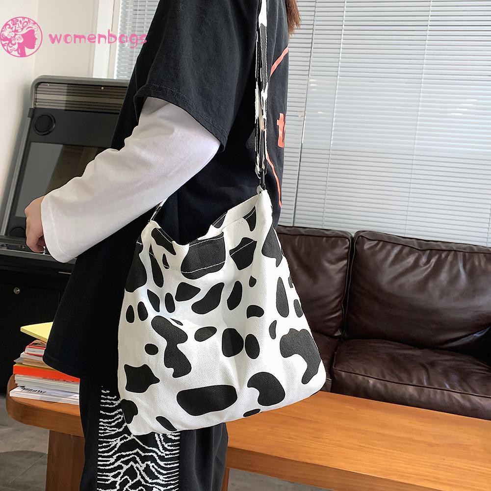 Túi xách đeo chéo vải canvas họa tiết da báo ngựa vằn thời trang | BigBuy360 - bigbuy360.vn