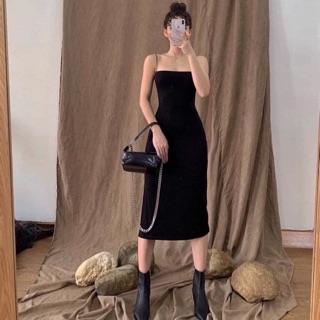 Váy hai dây sợi bún