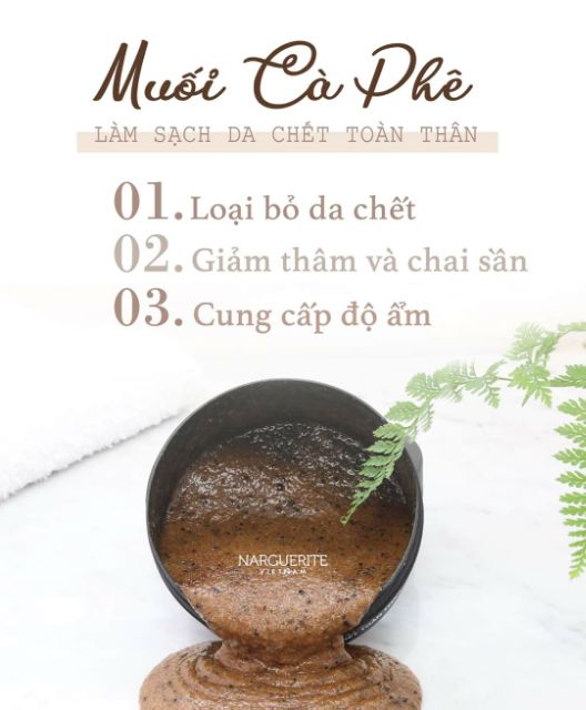 MUỐI TẮM CAFE LÀM SẠCH DA CHẾT TOÀN THÂN NARGUERITE (250GR)