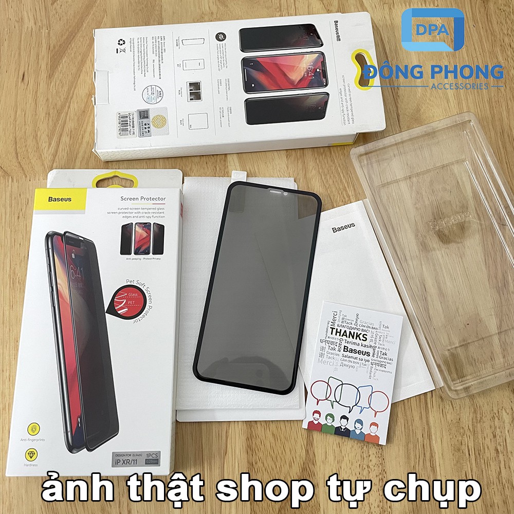 Kính Cường Lực Chống Nhìn Trộm Chính Hãng Baseus Cho iPhone 11, iPhone XR