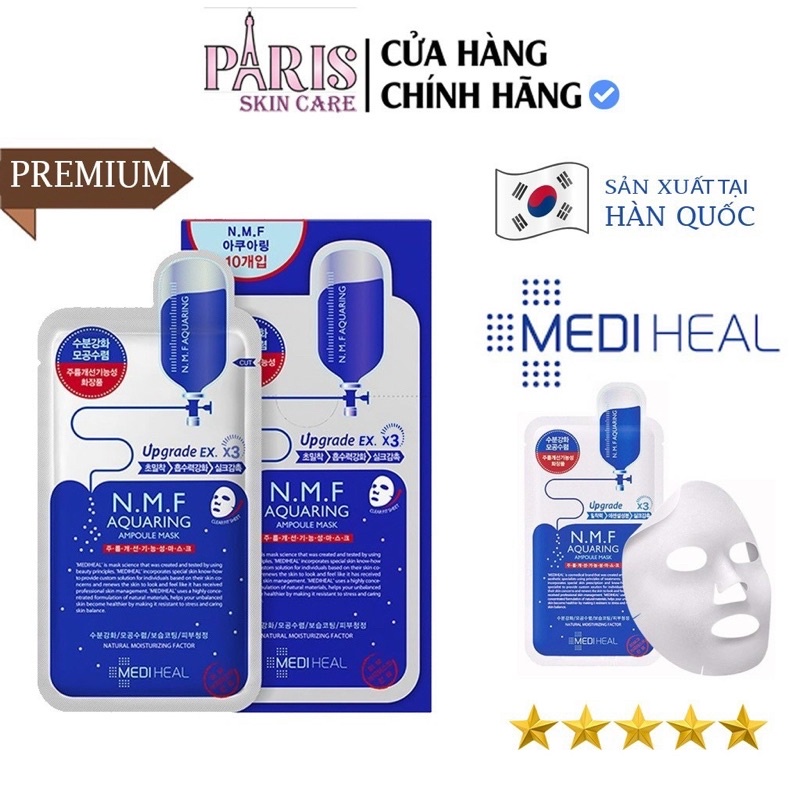 Mặt Nạ Hàn Quốc MEDIHEAL , Cấp Ẩm, Kiềm Dầu, Trắng Da MEDI HEAL N.M.F AQUARING