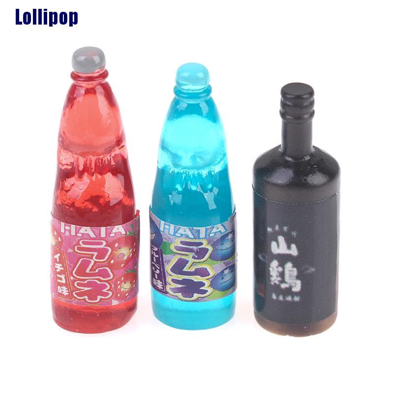 Set 20 mô hình chai nước tỉ lệ 1:6 1:12 trang trí nhà búp bê