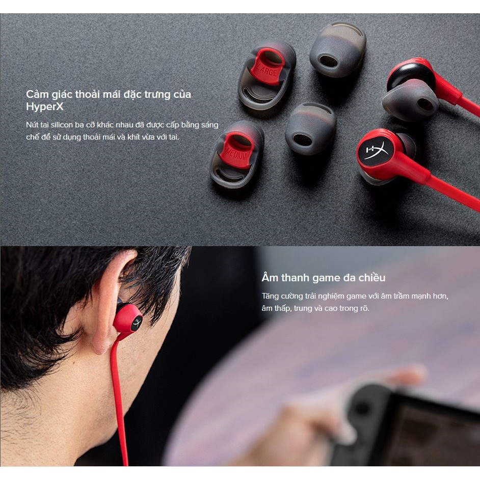 Tai nghe Kingston HyperX Cloud Earbuds / Earbuds Bluetooth Chính hãng