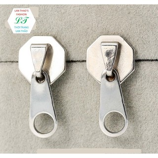 Bông tai Inox Khóa kéo độc đáo HT190-2 (TRẮNG)
