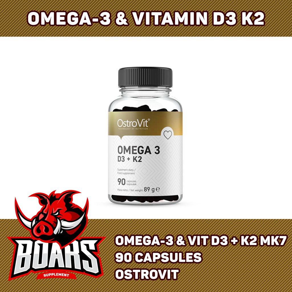 OSTROVIT OMEGA-3 &amp; VITAMIN D3 K2 (MK7) - HỖ TRỢ XƯƠNG KHỚP, SỨC KHỎE, HỆ MIỄN DỊCH (90 VIÊN)