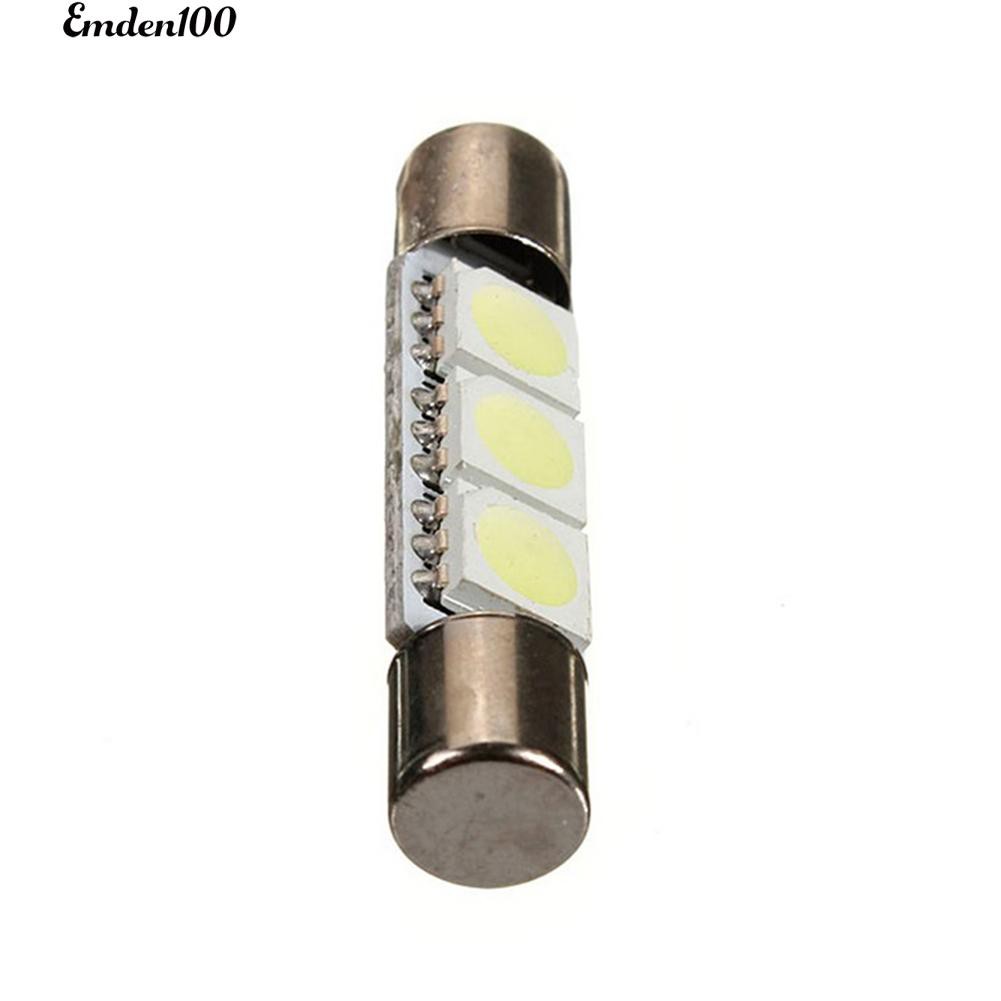 2 Bóng LED ánh sáng trắng có cầu chì cho xe hơi