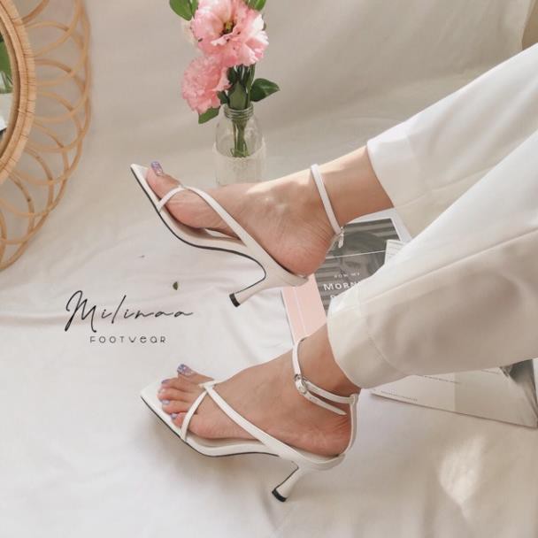 Sandal kẹp xỏ ngón  CAO GÓT NỮ KẸP DÂY MÃNH VÒNG CỔ KHOÁ GÀI  Giày dép xinh Mys
