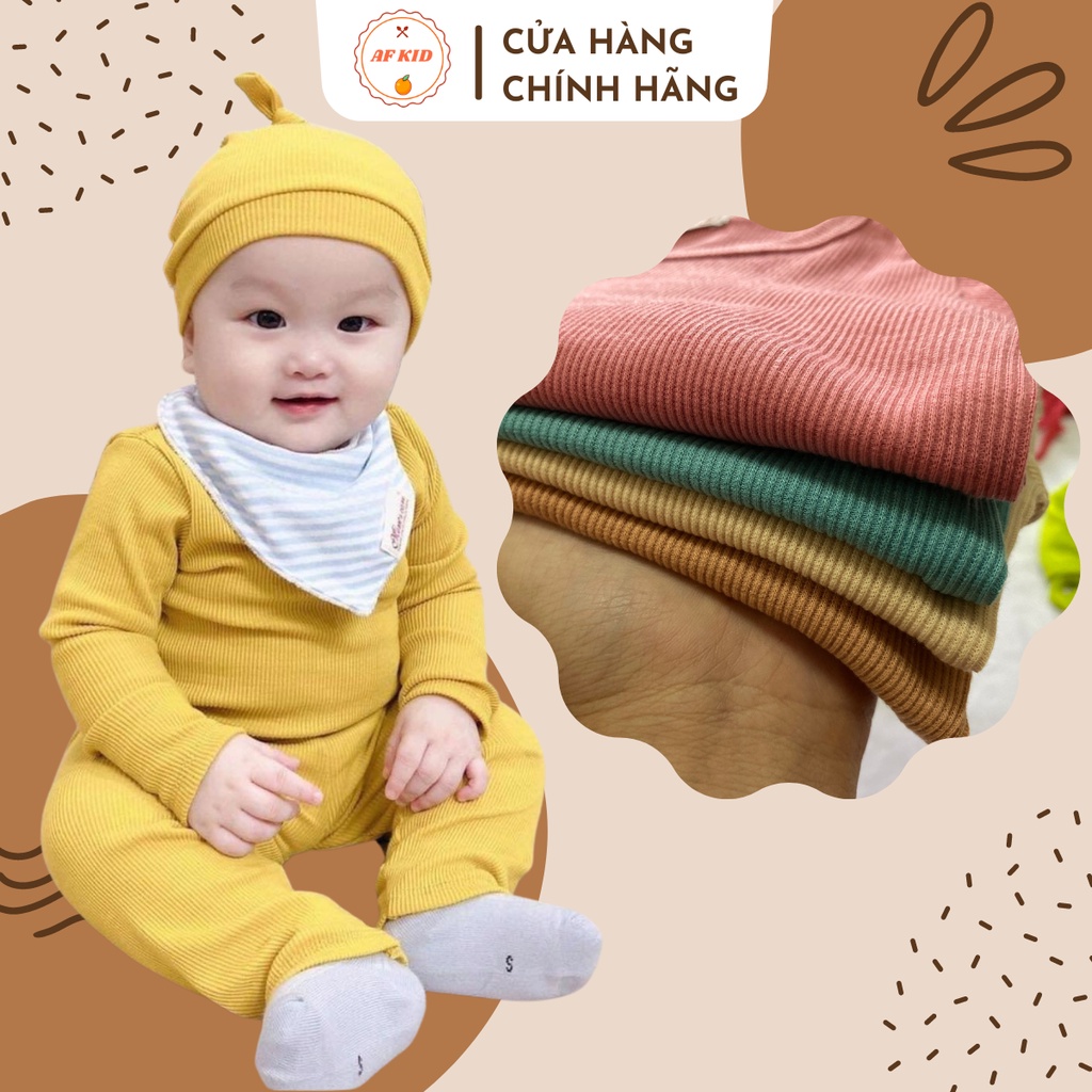 Bộ Len Tăm Minky Mom Siêu Ấm Cho Bé + Nón Củ Tỏi Siêu Kute