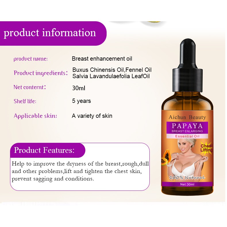 Tinh dầu nở ngực hiệu quả chiết xuất đu đủ tự nhiên 30ml | BigBuy360 - bigbuy360.vn