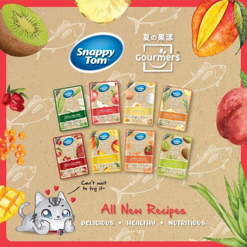 Pate Snappy Tom Cá Ngừ Mix Trái Cây Dành Cho Mèo- Thức Ăn Gói 70g