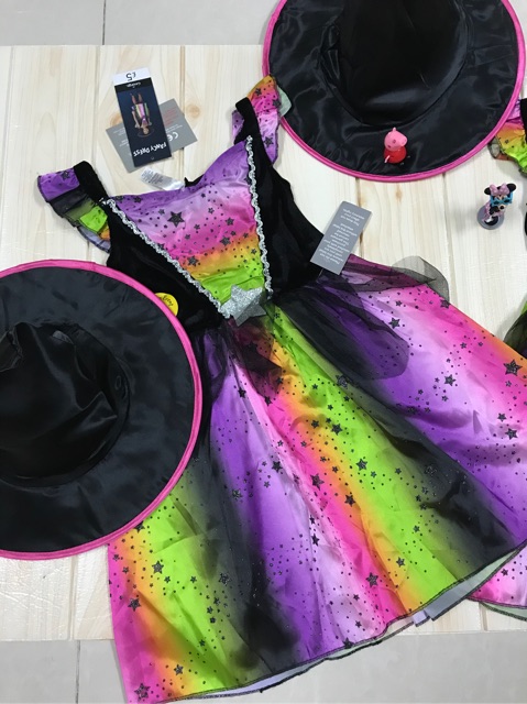 Bộ hoá trang Halloween phù thuỷ nhỏ Rainbow nhập UK có sẵn