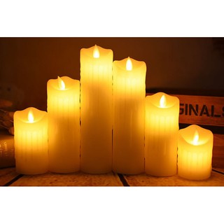 Đèn nến điện tử bằng sáp, vỏ chảy, cao 15cm, đường kính 5cm tạo hiệu ứng như nến thật, siêu độc đáo