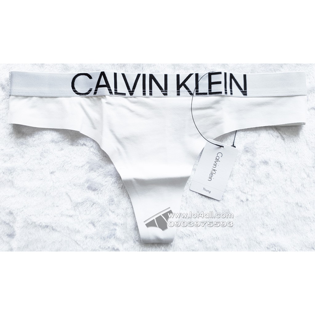 [CHÍNH HÃNG] Quần lót nữ Calvin Klein QF5179 Statement 1981 Thong White