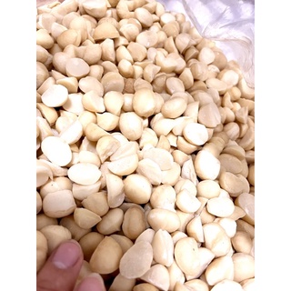 500g nhân mắc ca vỡ đôi lẫn cả hạt nguyên