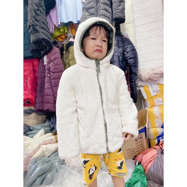 áo phao lót lông mặc 2 mặt dư xịn