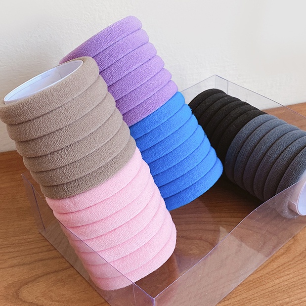Set 40 Cái (5cm) Loại Lớn Dây Cột Tóc Thun Co Dãn Cực Tốt Đường Kính 5cm Chất Lượng Cao Sản Phẩm Y Hình