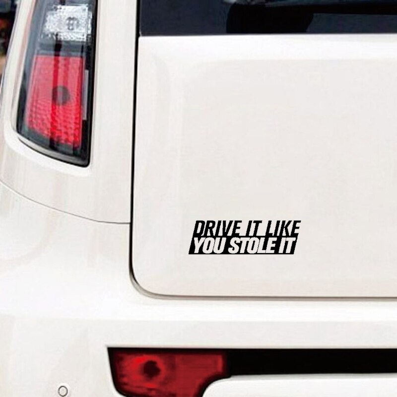 Decal Dán Trang Trí Xe Hơi 18.4cmx5.6cm In Chữ Drive It