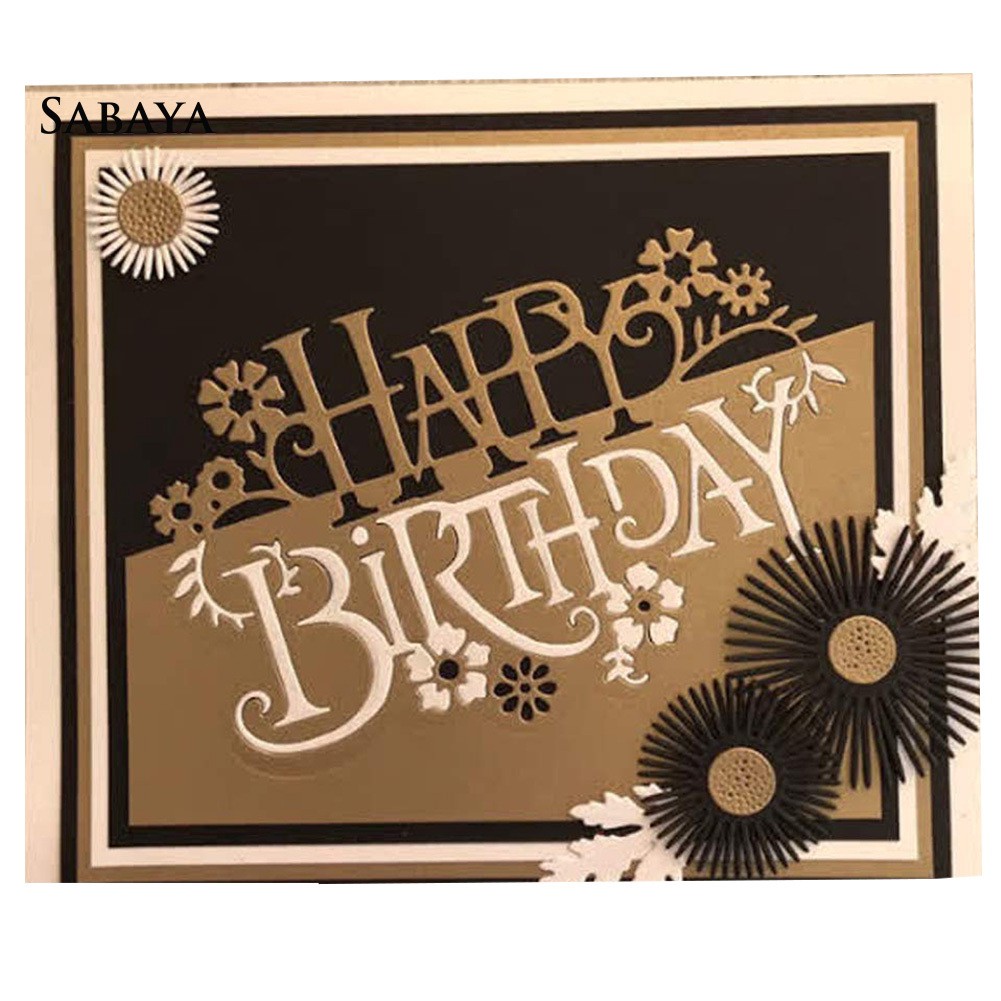 Khuôn cắt giấy họa tiết Happy Birthday bằng thép carbon đẹp mắt