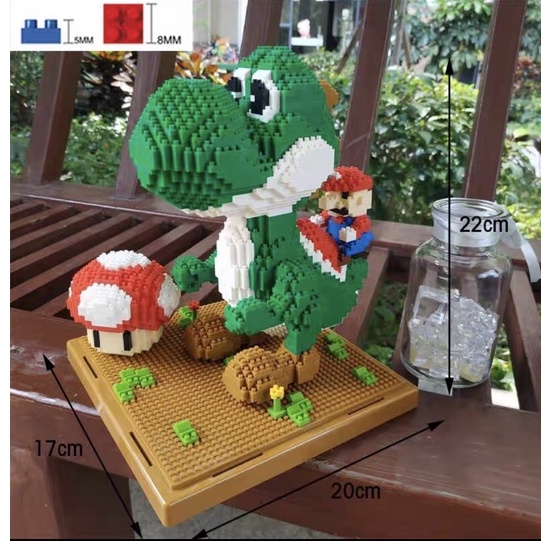 Bộ đồ chơi xếp hình Lego khủng long Yoshi Mario 3D