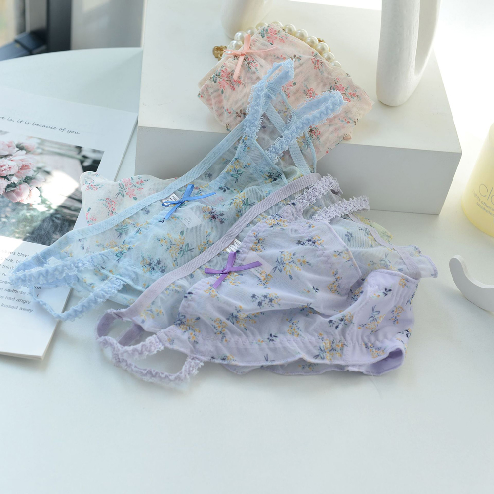 Quần lót ren họa tiết hoa thời trang gợi cảm cho nữ