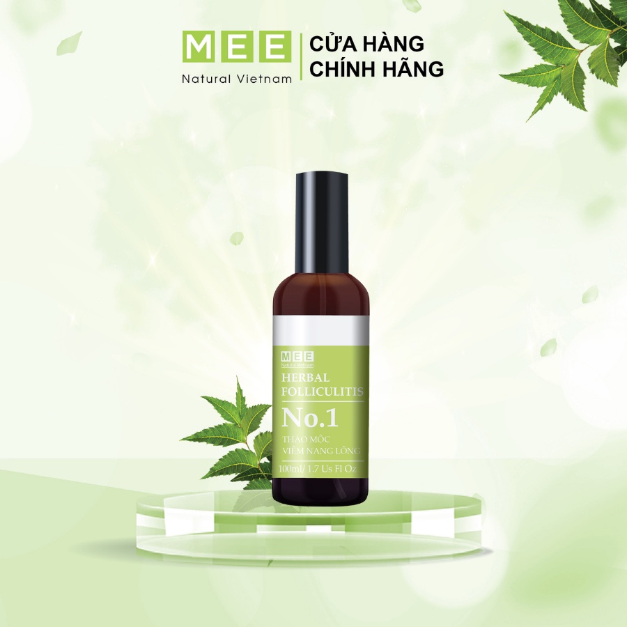 Xịt viêm nang lông MEE NATURAL 100ml - Thảo mộc viêm nang lông làm dịu kích ứng, mẩn đỏ Herbal Folliculitis